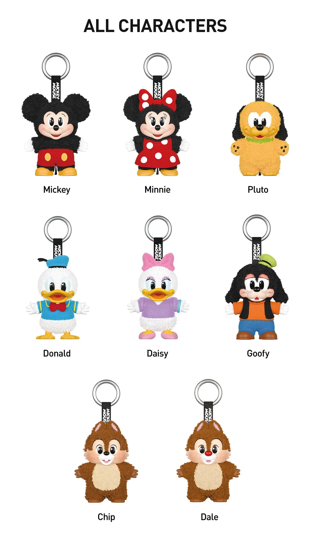 Popmart Mickey and Friends plush keychain