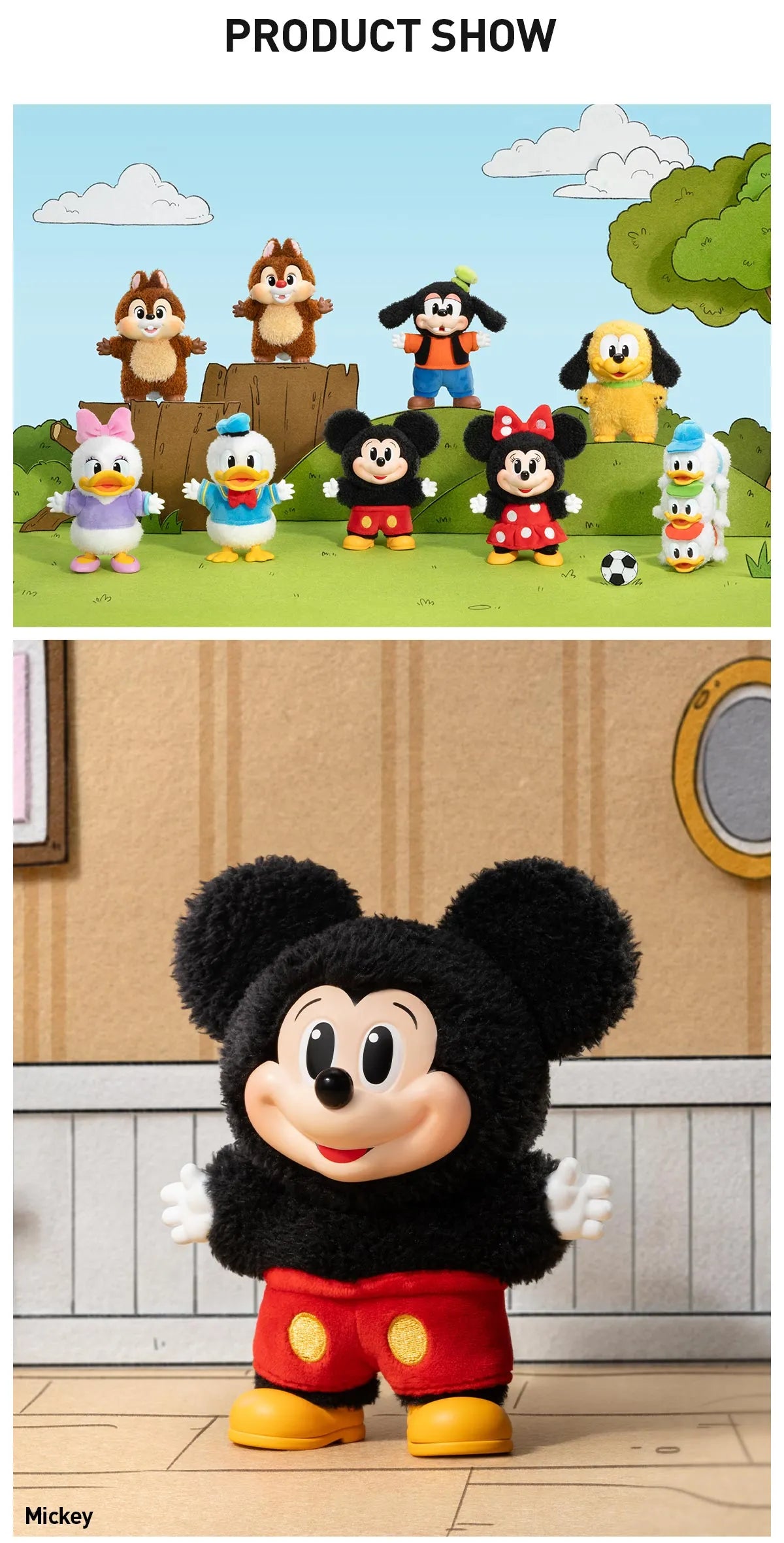 Popmart Mickey and Friends plush keychain