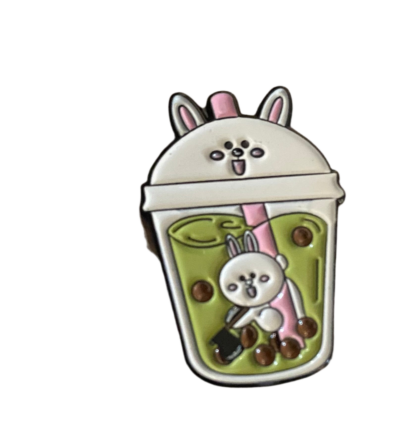Boba tea animal pins