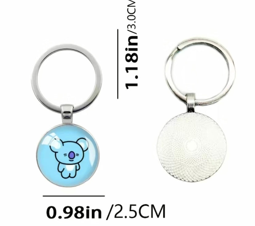 BT21 inspired bubble keychains