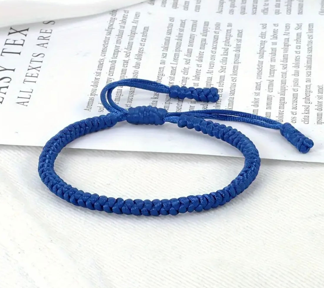 Blue rope bracelet