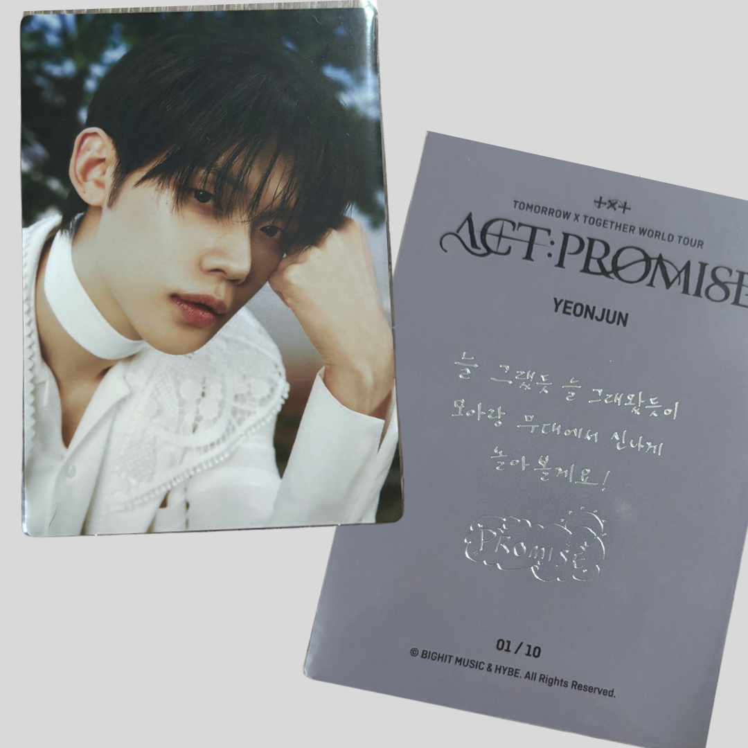 Tomorrow by Together (TXT) Act:Promise Tour merch Photo cards