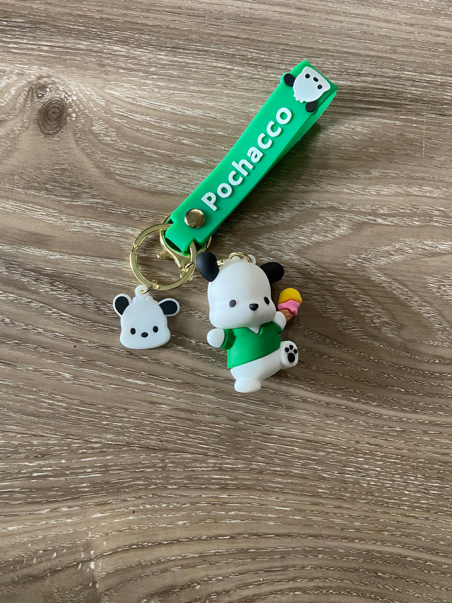 Pochacco inspired silicone keychains