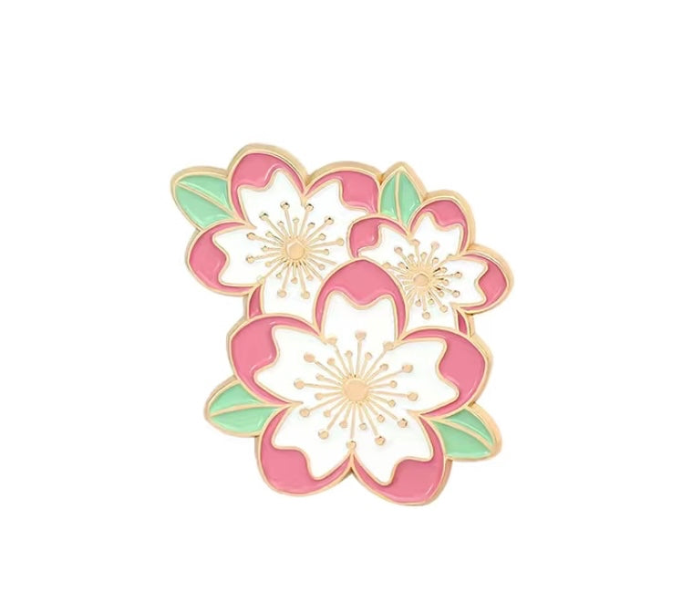 Cherry blossom flower pins