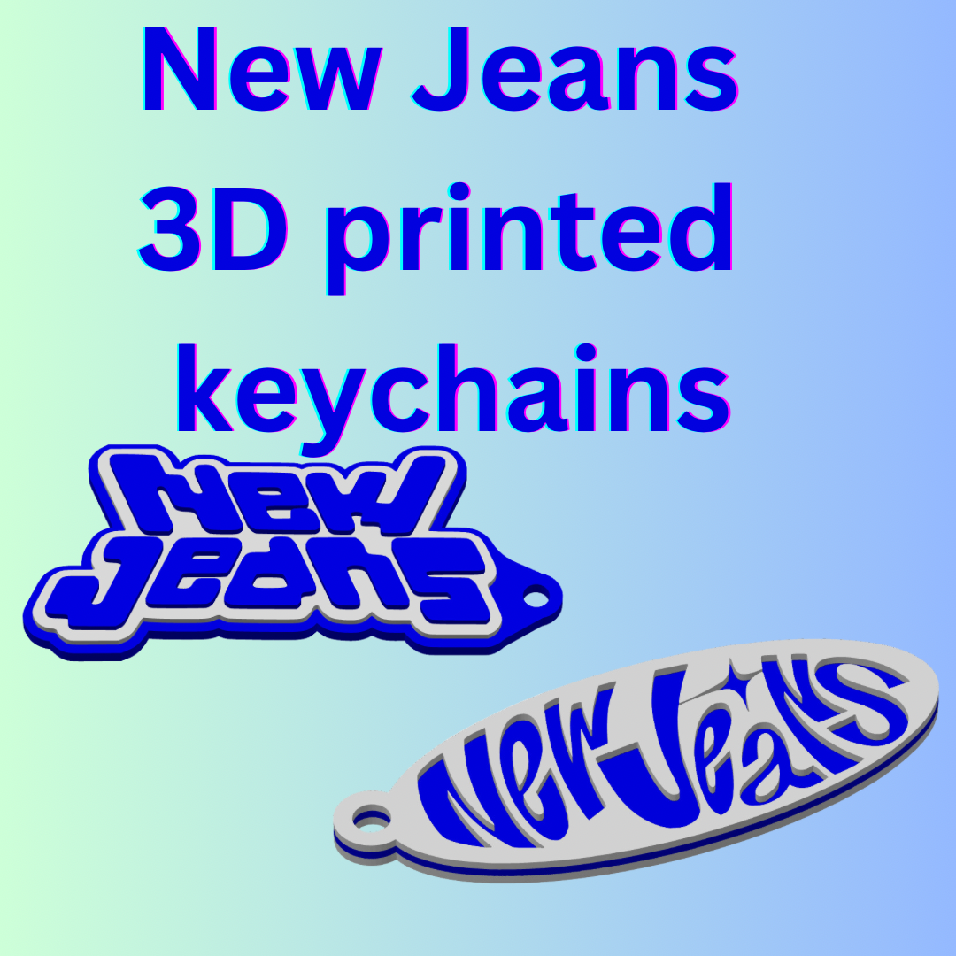 New jeans keychain 3D printed