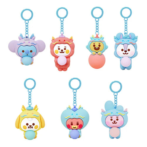 BT21 year of the dragon silicone keychain