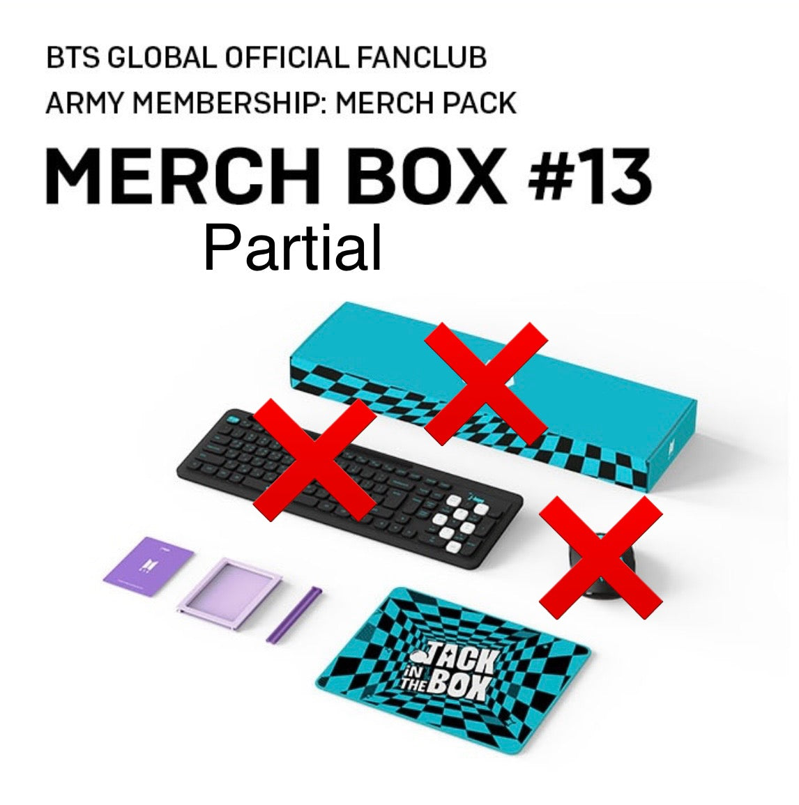 BTS merch box #13 Jack in the Box (partial)