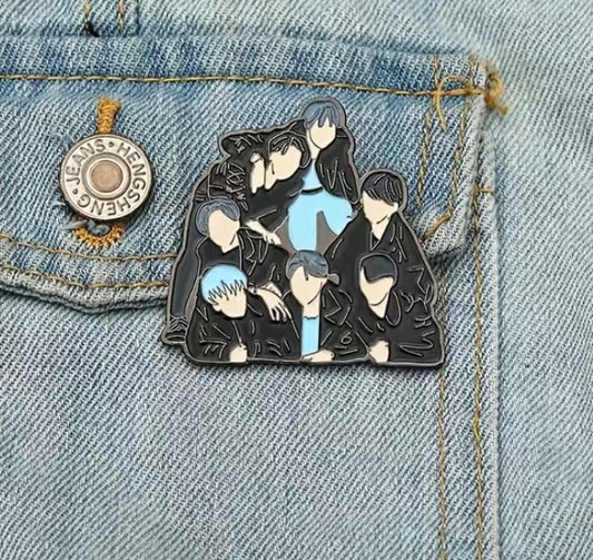 BTS inspired group pin