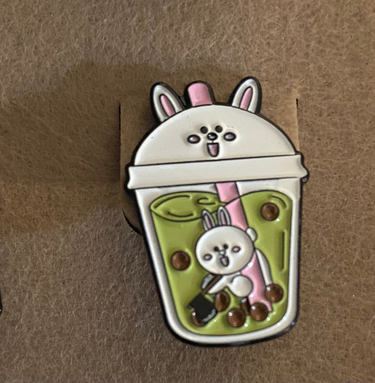 Boba tea animal pins