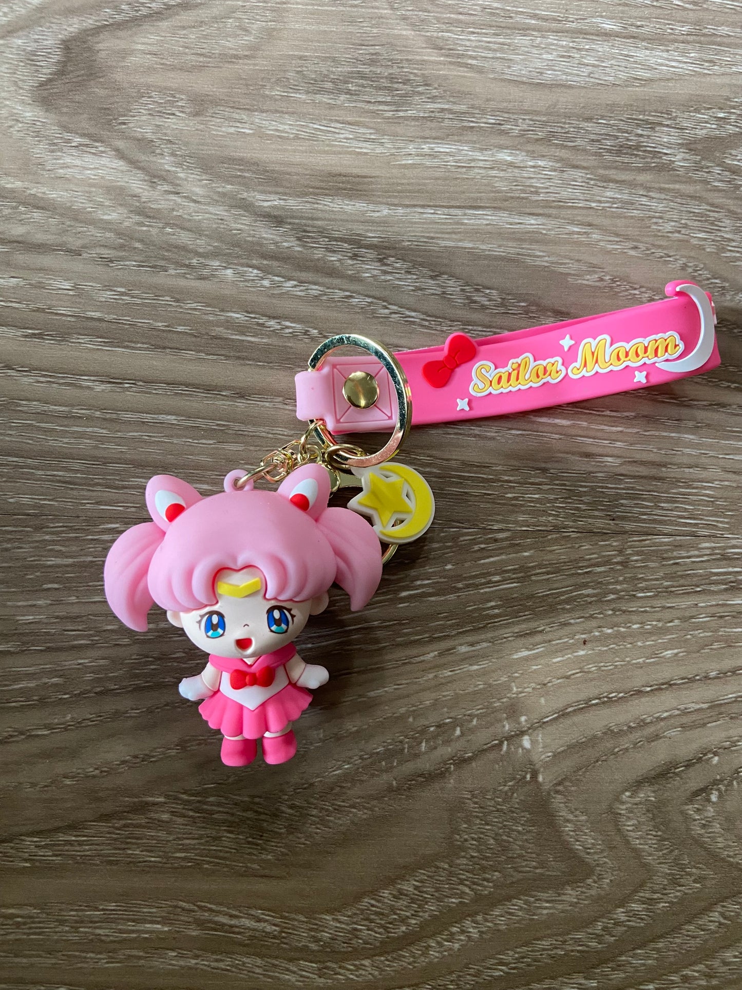 Sailor moon inspired silicone keychain