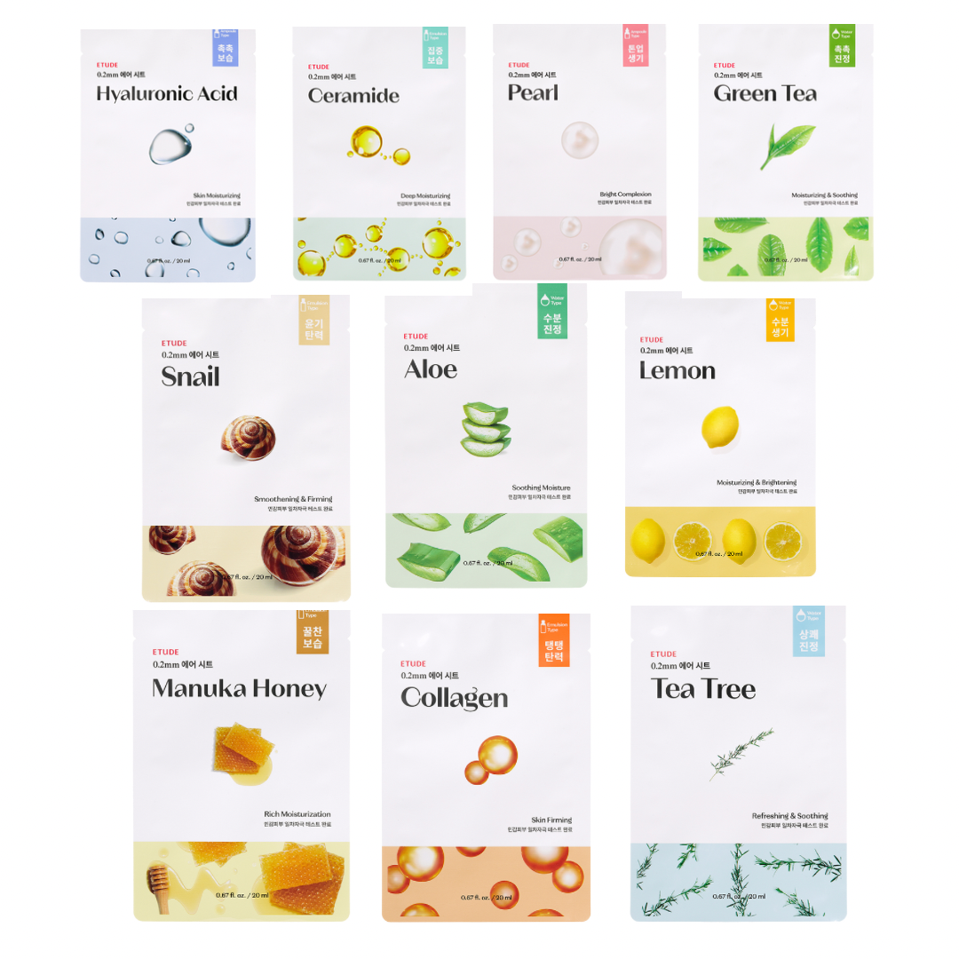 Etude House Korean face sheet masks