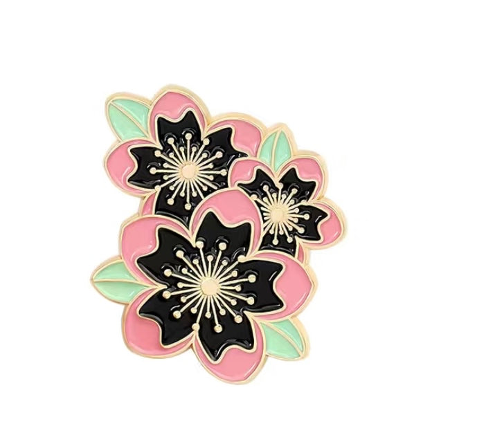 Cherry blossom flower pins