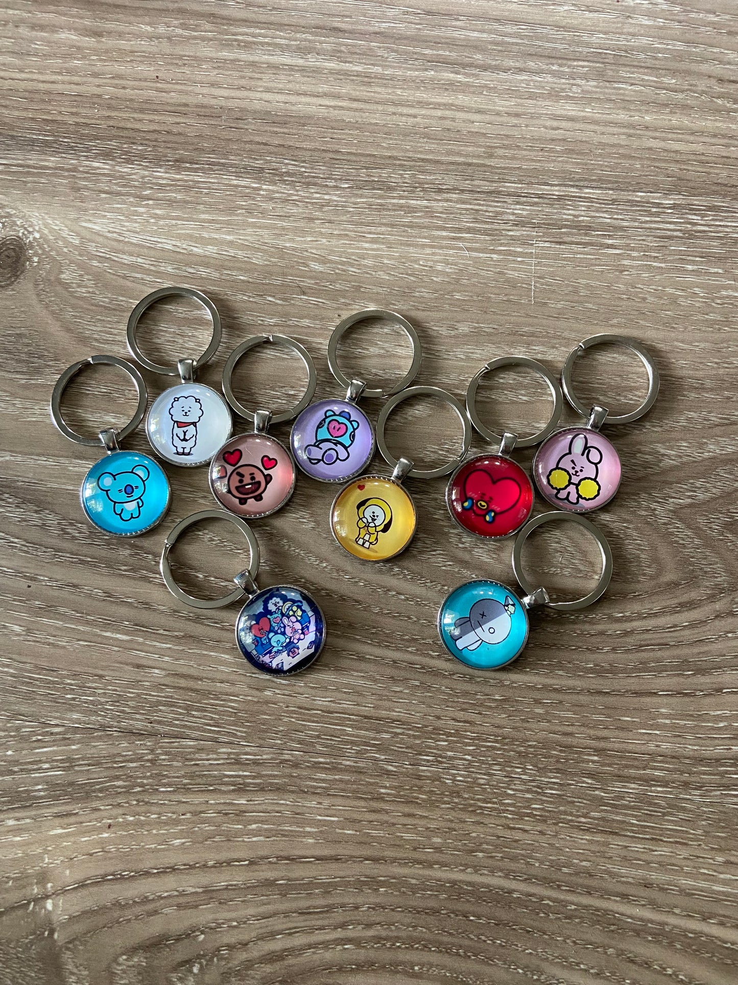 BT21 inspired bubble keychains