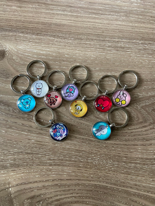 BT21 inspired bubble keychains