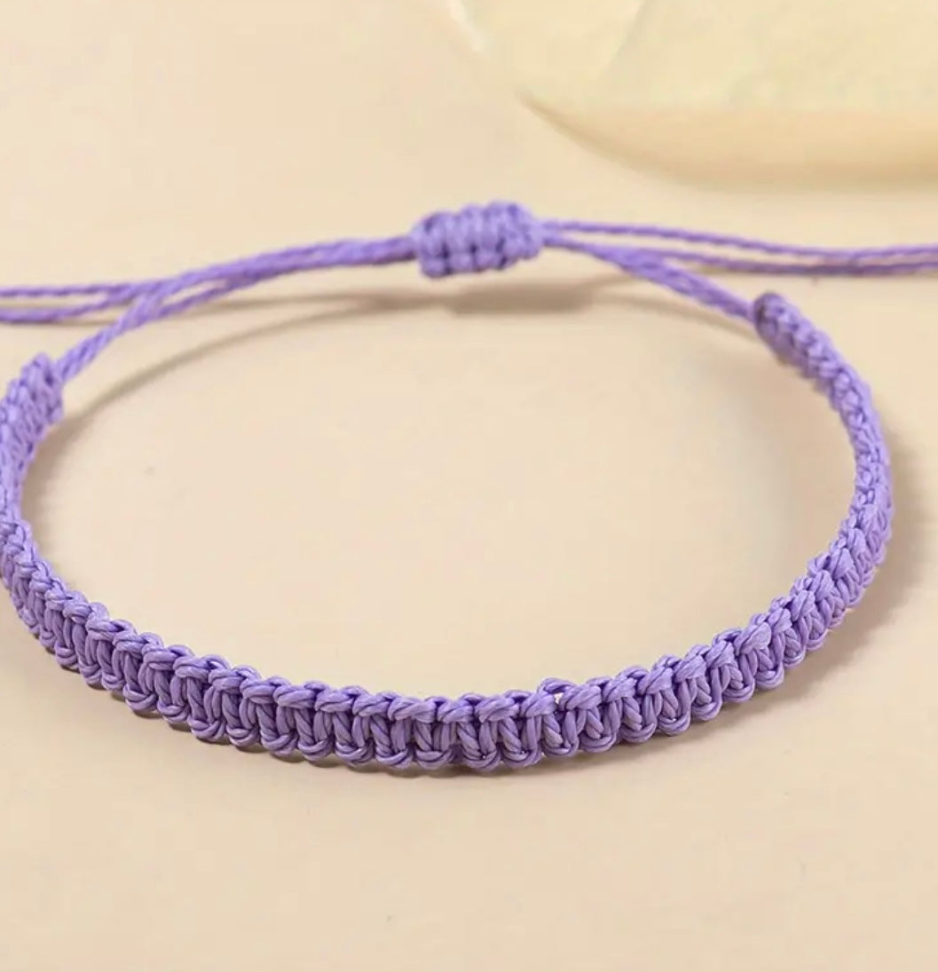 Blue rope bracelet