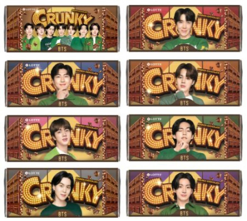 BTS crunky korean chocolate bars