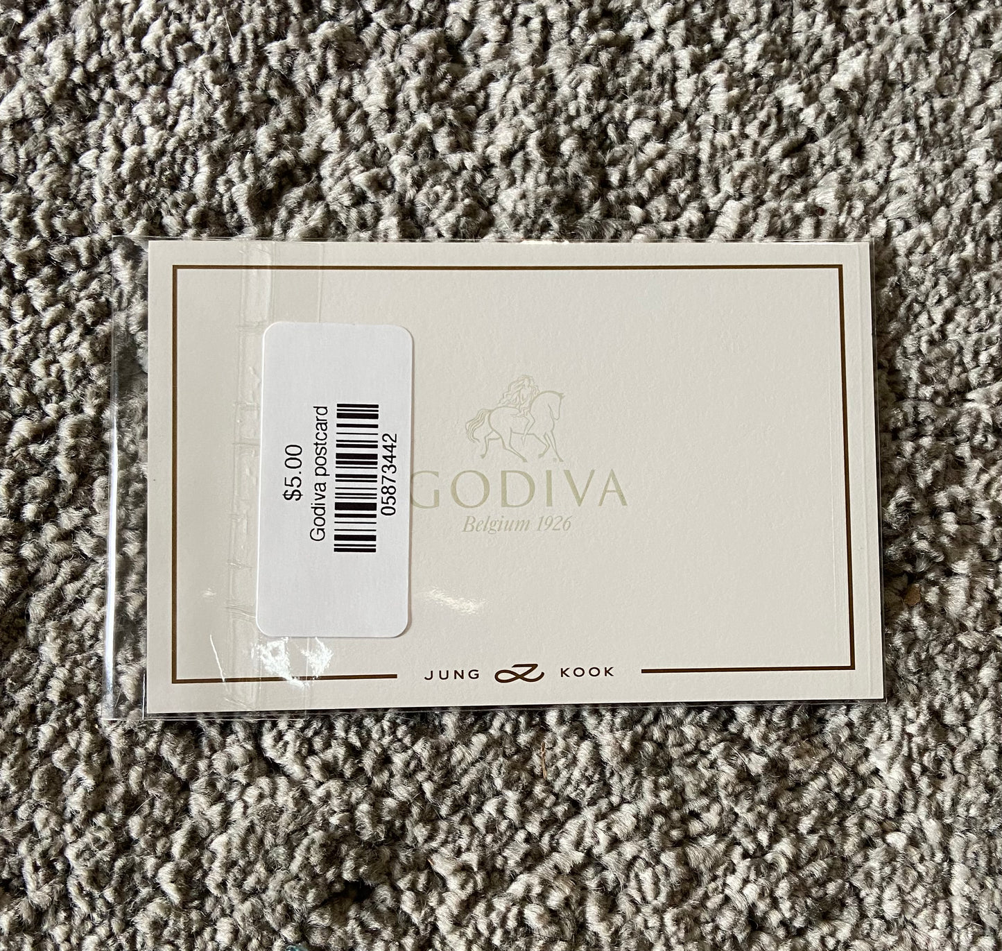 Godiva x Golden collab exclusive postcard