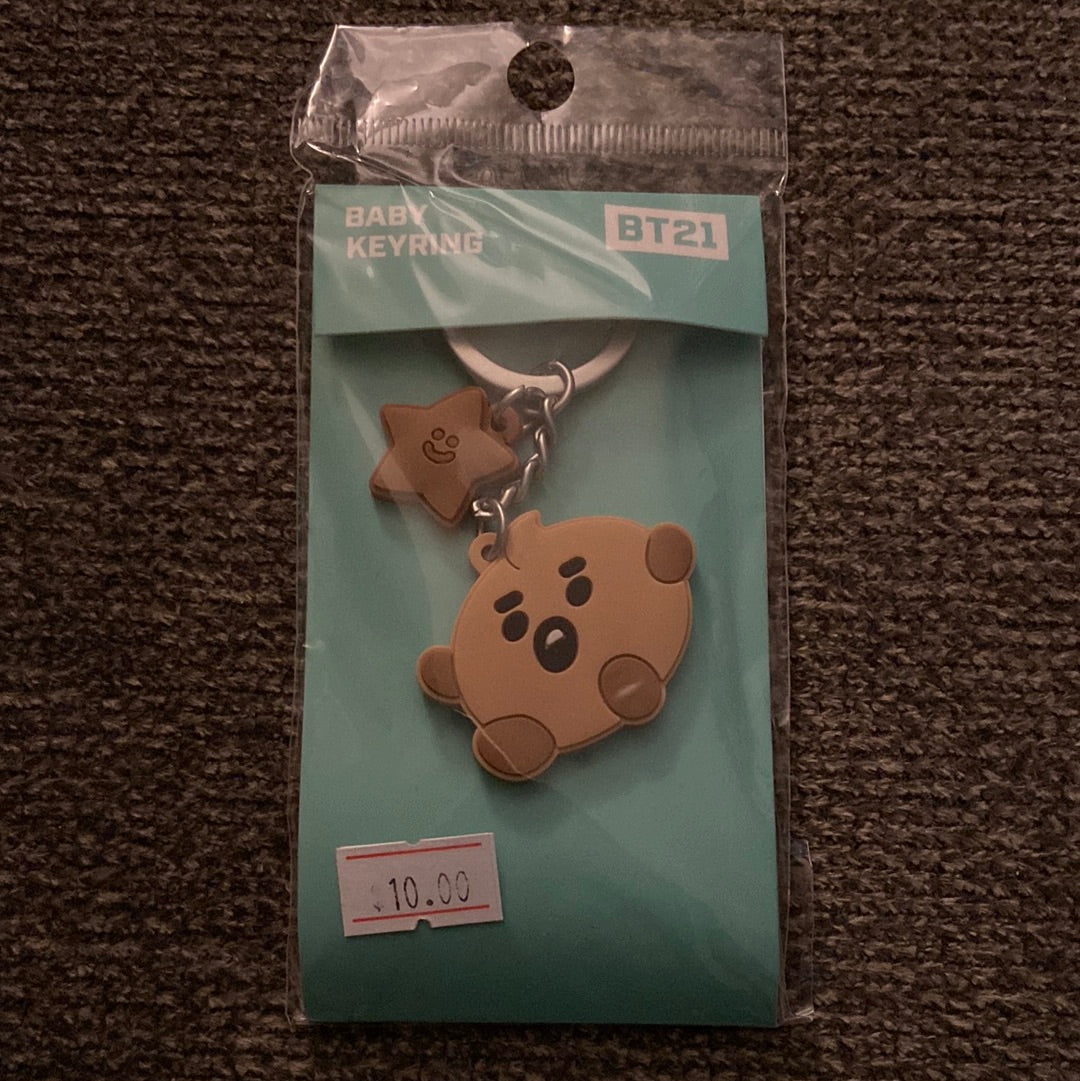 BT21 baby Shooky silicone keychain