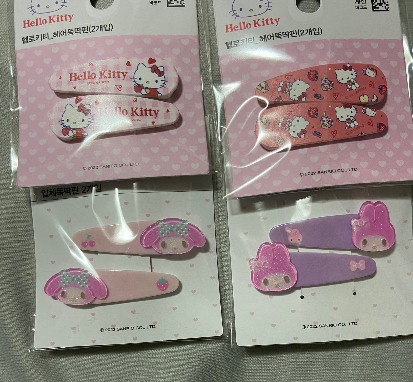 Sanrio hair clips