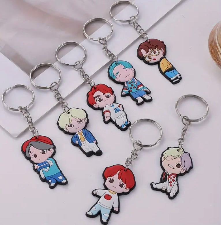 BTS Tiny Tan inspired silicon character keychains