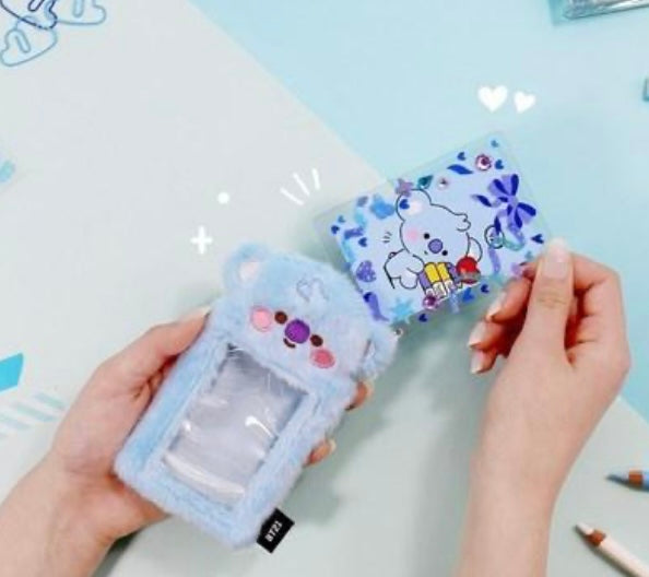 BT21 fuzzy pc holders keychain