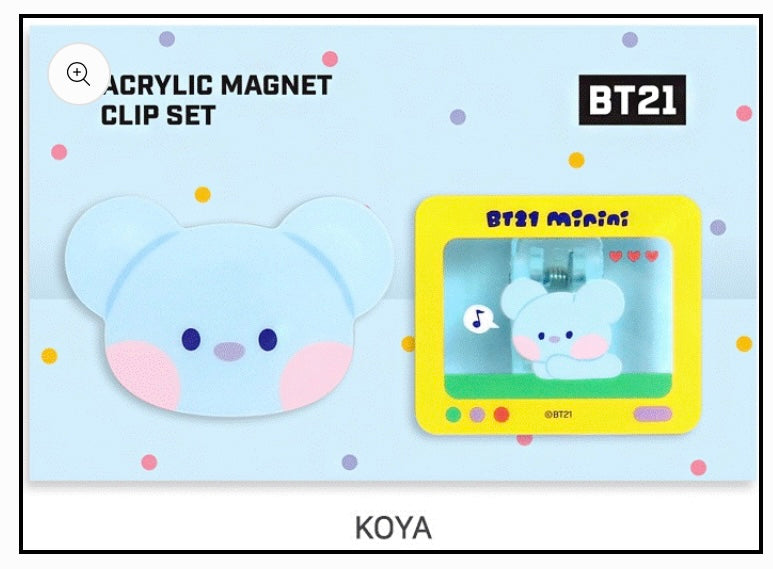 BT21 acrylic clips