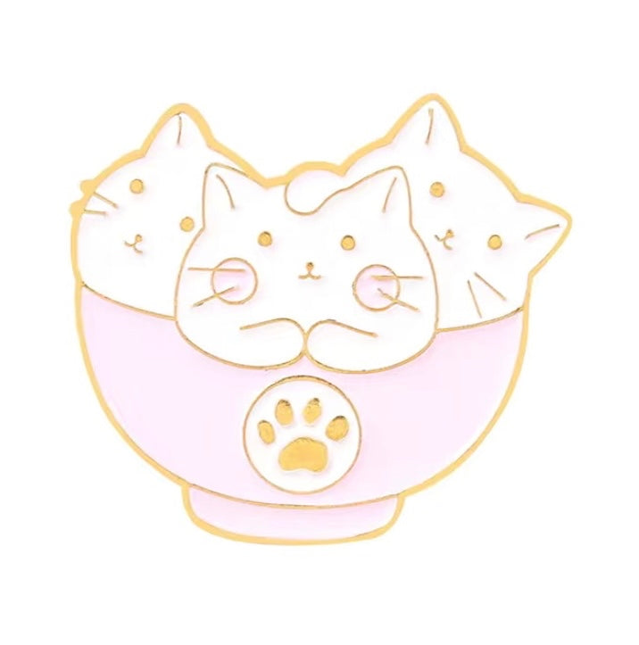 Cat and food pins