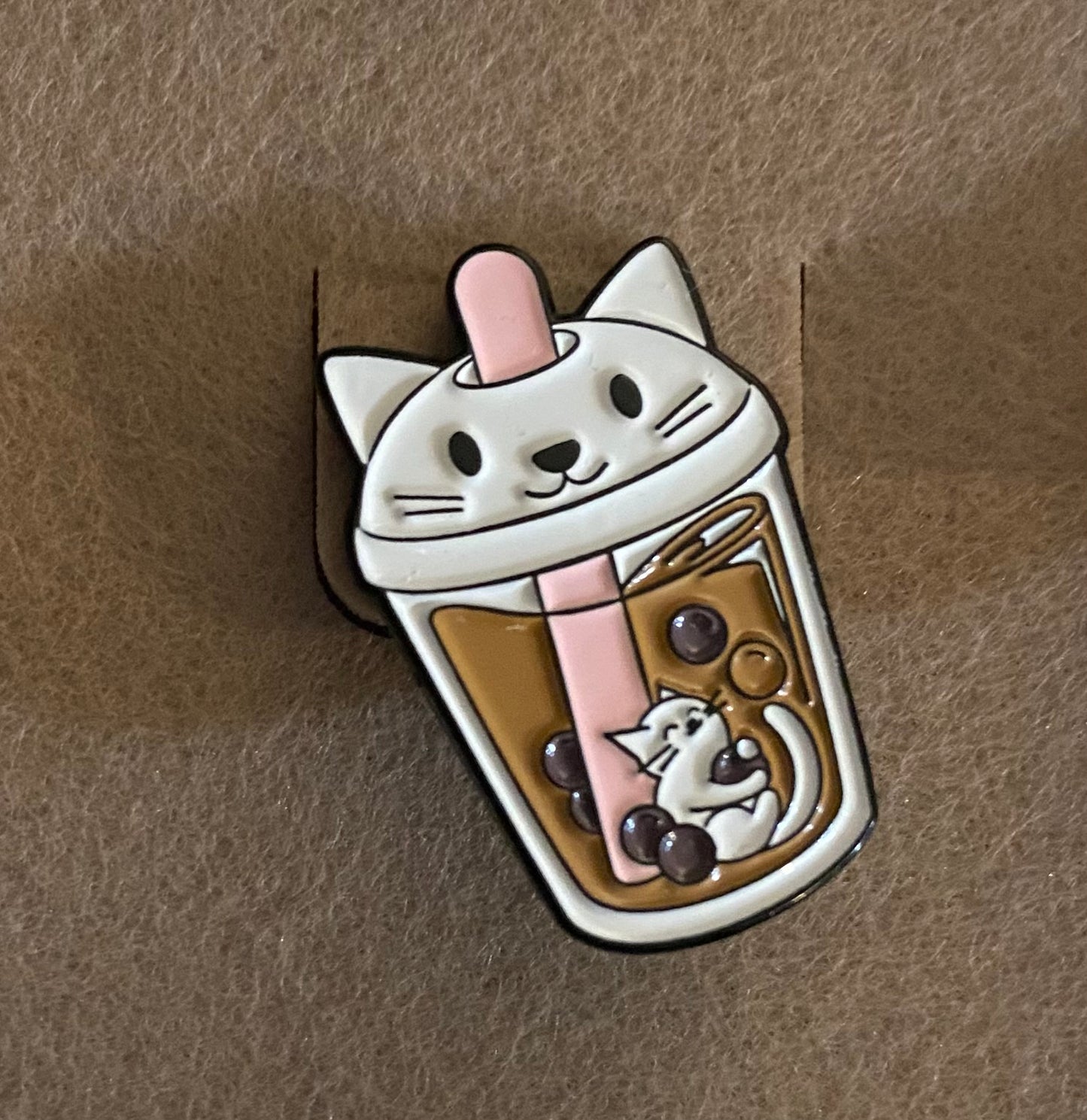 Boba tea animal pins