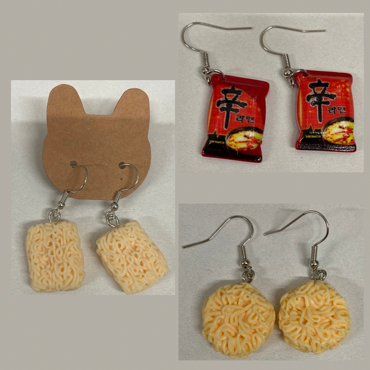 Ramen themed earrings