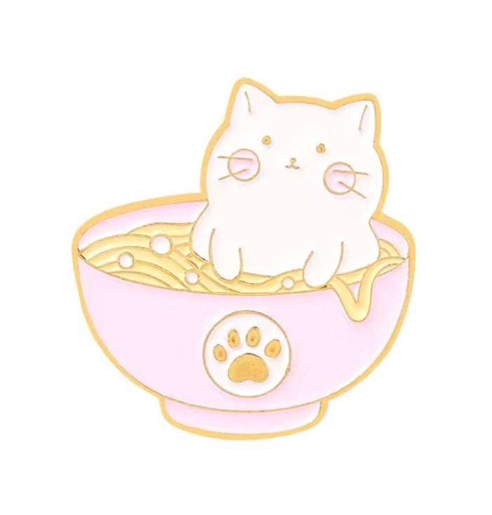 Cat and food pins