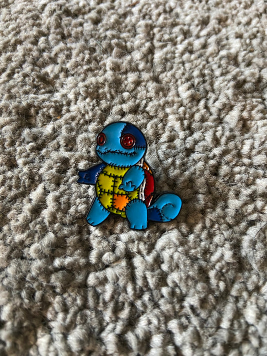 Squirtle patchwork pin