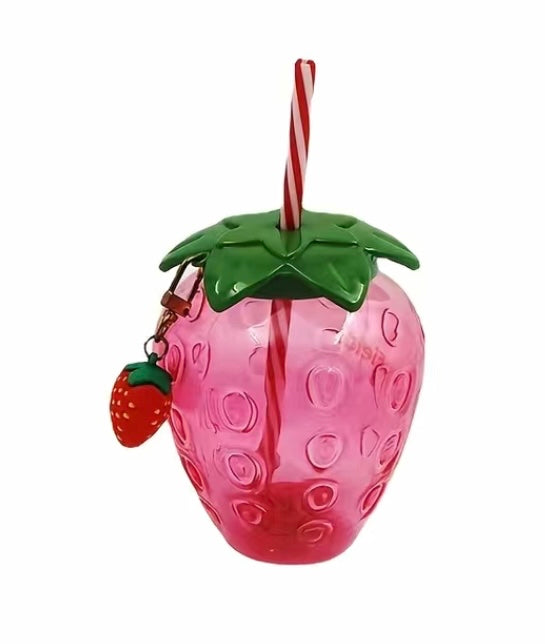 Strawberry drink bottles with charm