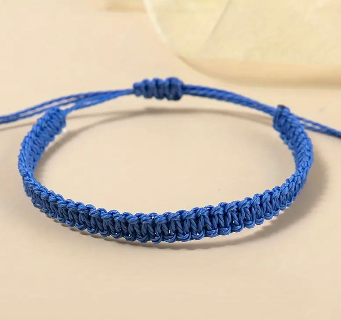 Blue rope bracelet