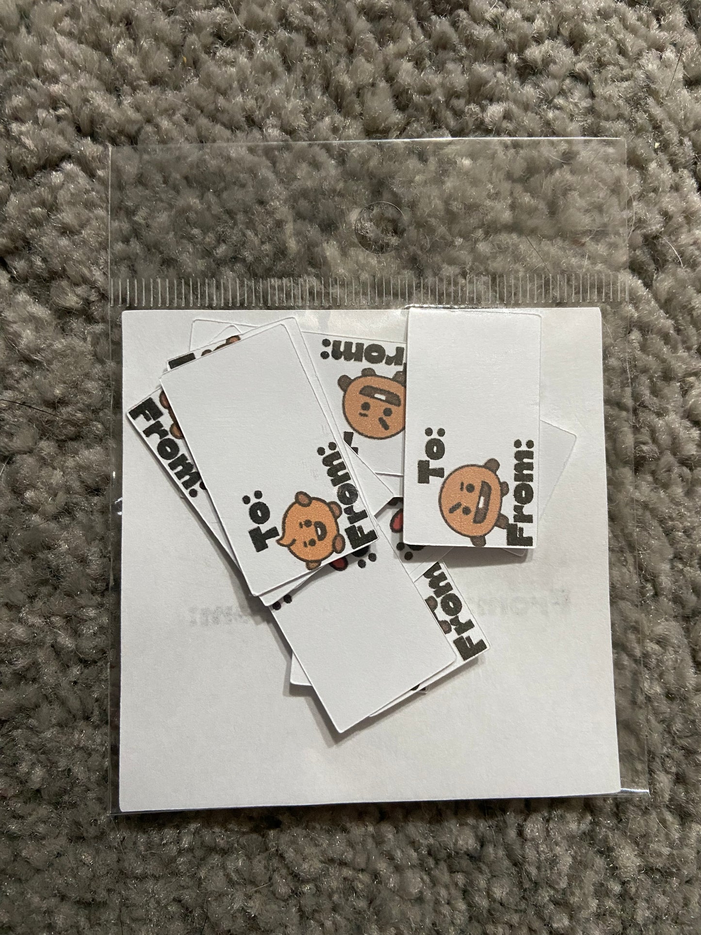 BT21 gift tag stickers