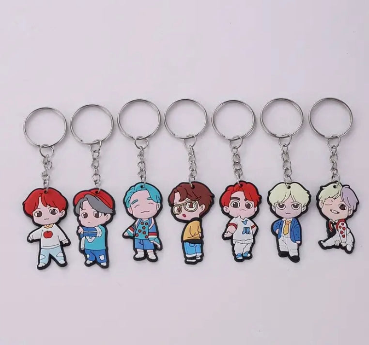 BTS Tiny Tan inspired silicon character keychains