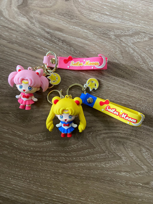 Sailor moon inspired silicone keychain