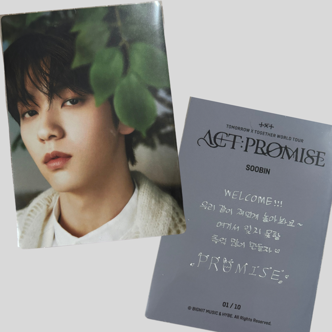 Tomorrow by Together (TXT) Act:Promise Tour merch Photo cards