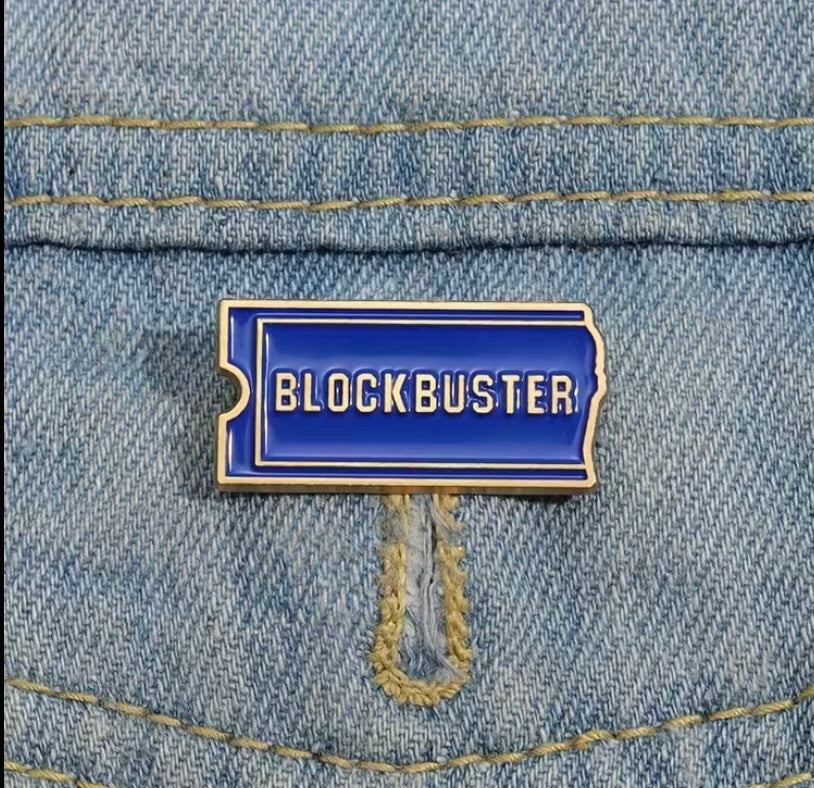 Blockbuster inspired pin