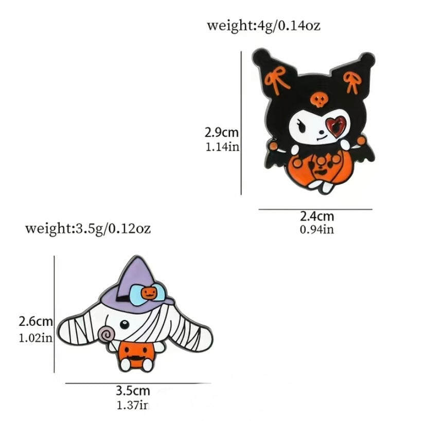 Sanrio inspired Halloween pins