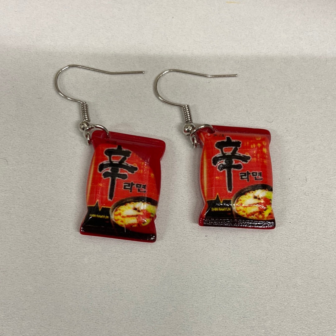 Ramen themed earrings