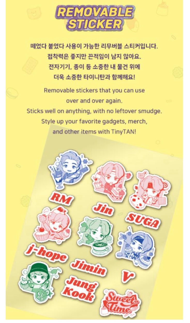 BTS Tiny tan sweet time removable stickers