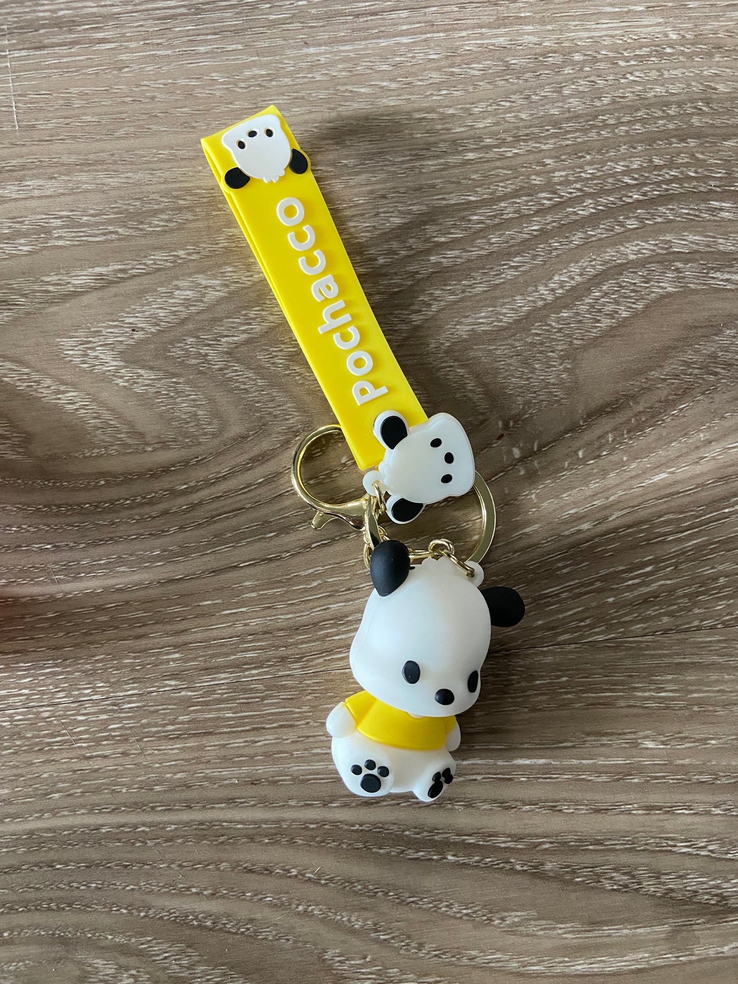 Pochacco inspired silicone keychains