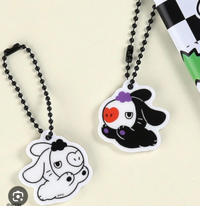 BT21 black rabbit key ring keychain