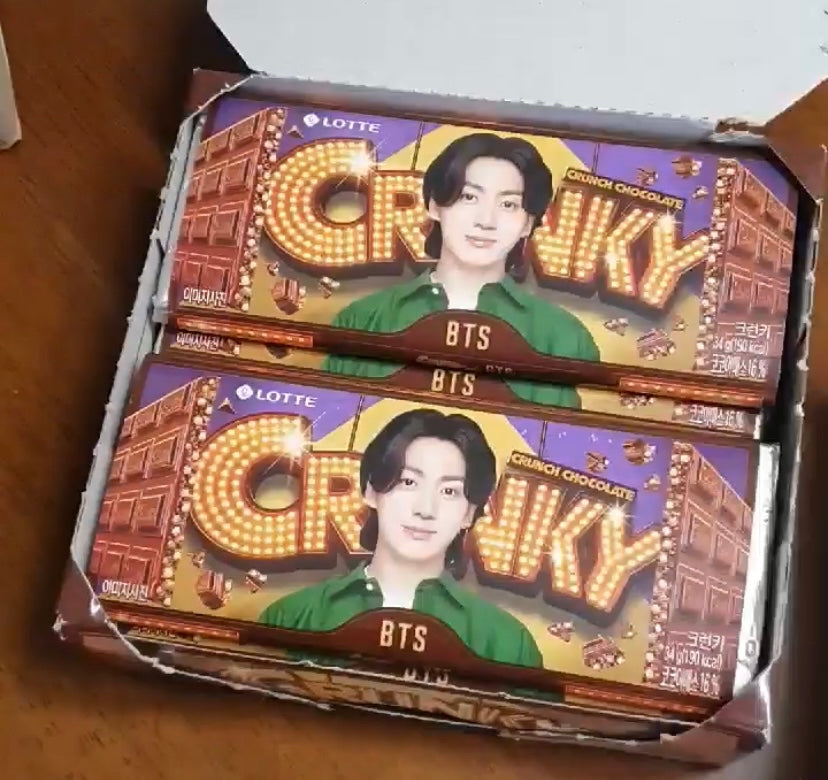 BTS crunky korean chocolate bars