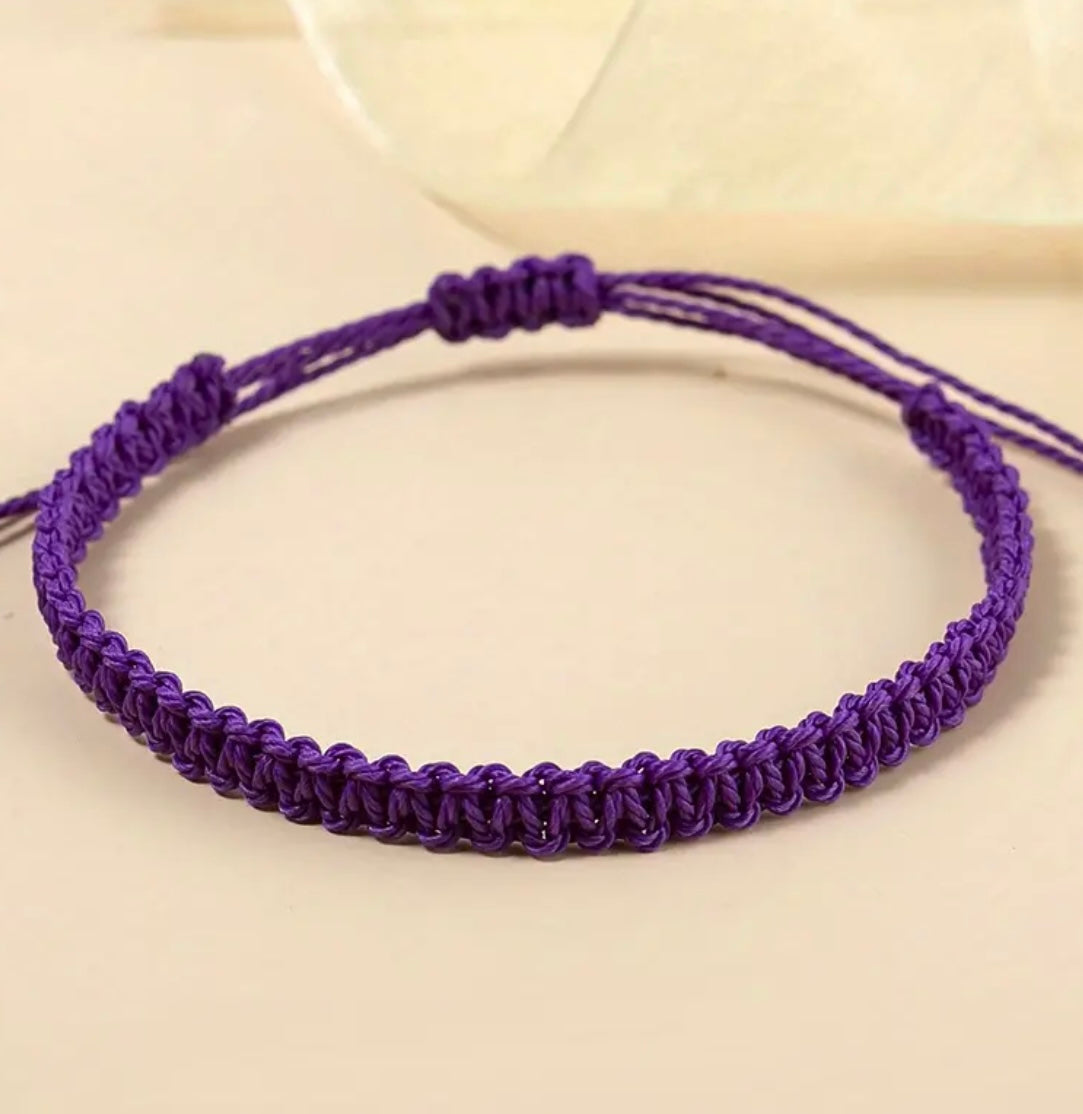 Blue rope bracelet