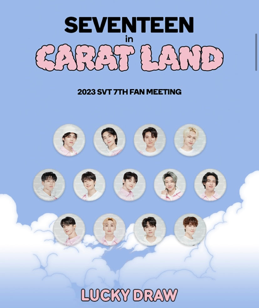 Seventeen lucky Draw large can badge (caratland)