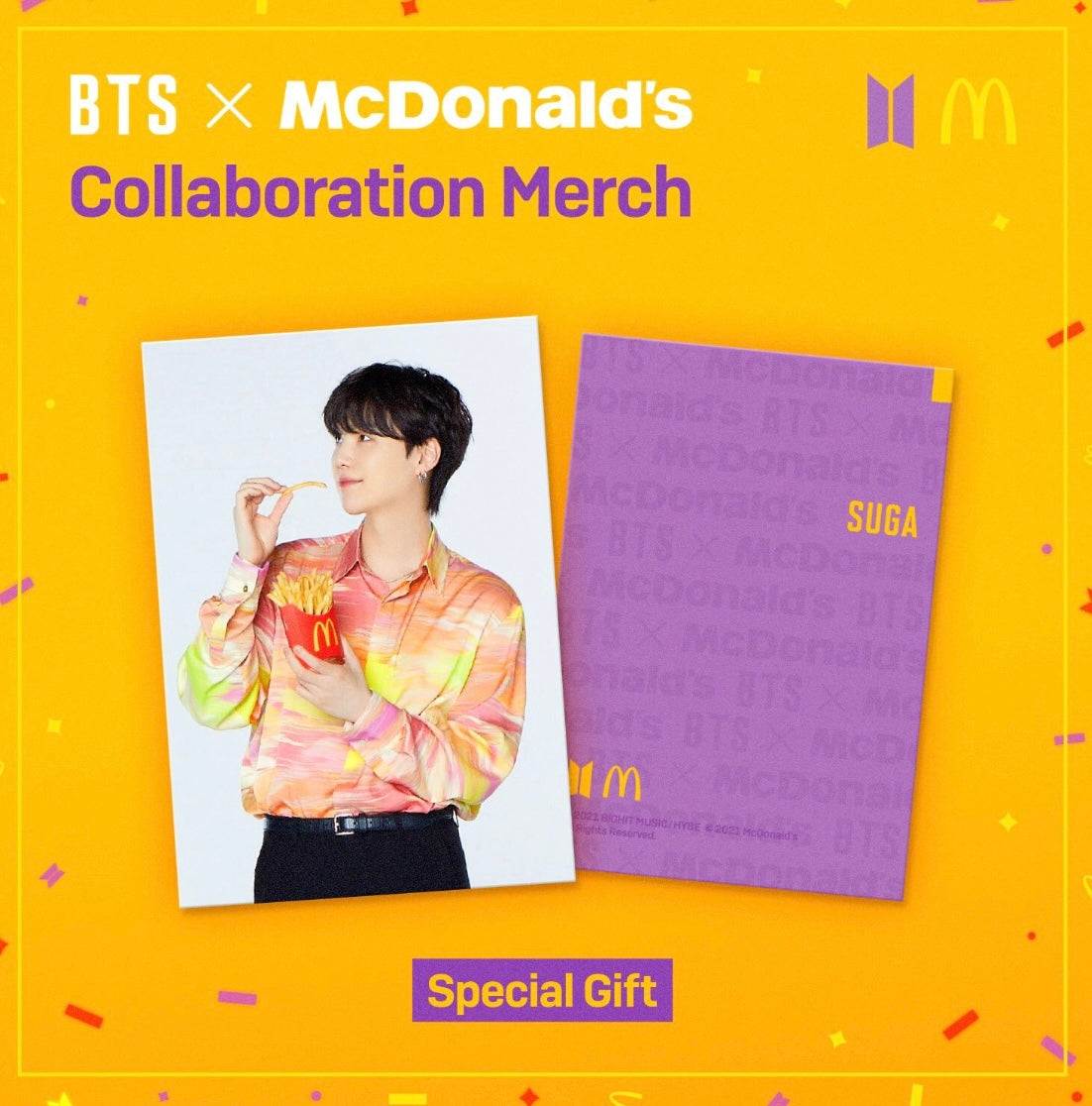 BTS mcdonald's Suga photocard