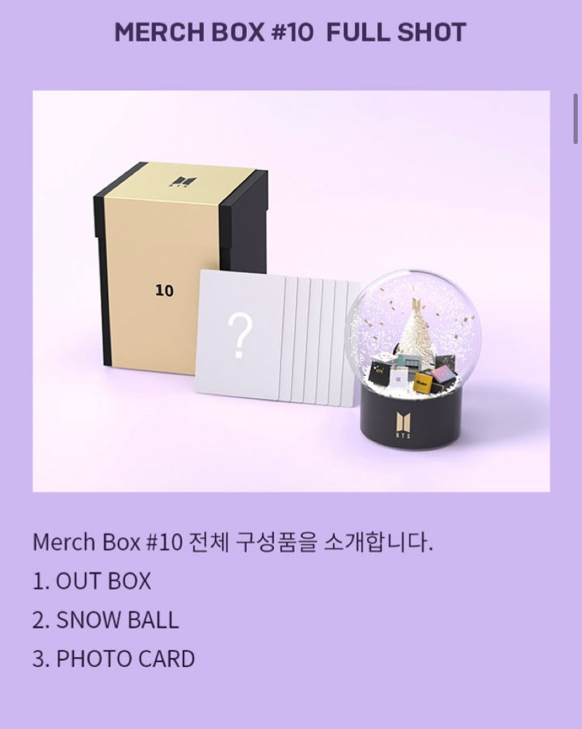 BTS Merch Box 10 Snowglobe