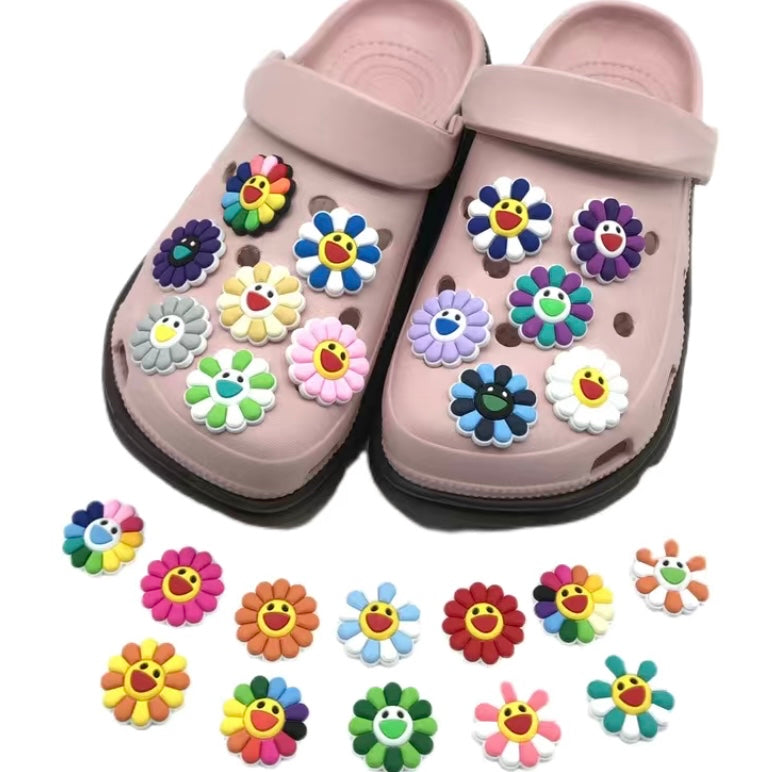 Flower shoe charms