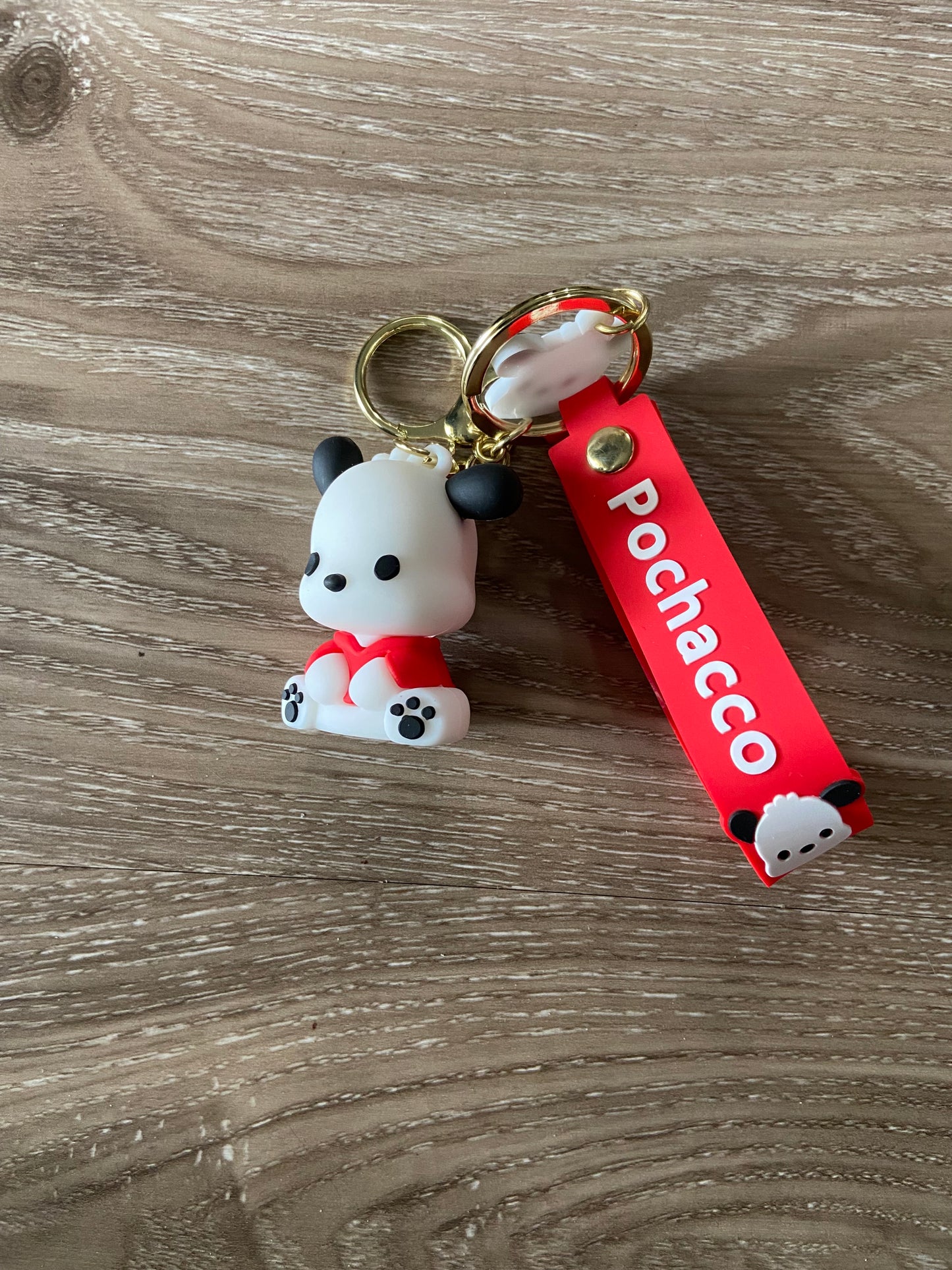 Pochacco inspired silicone keychains